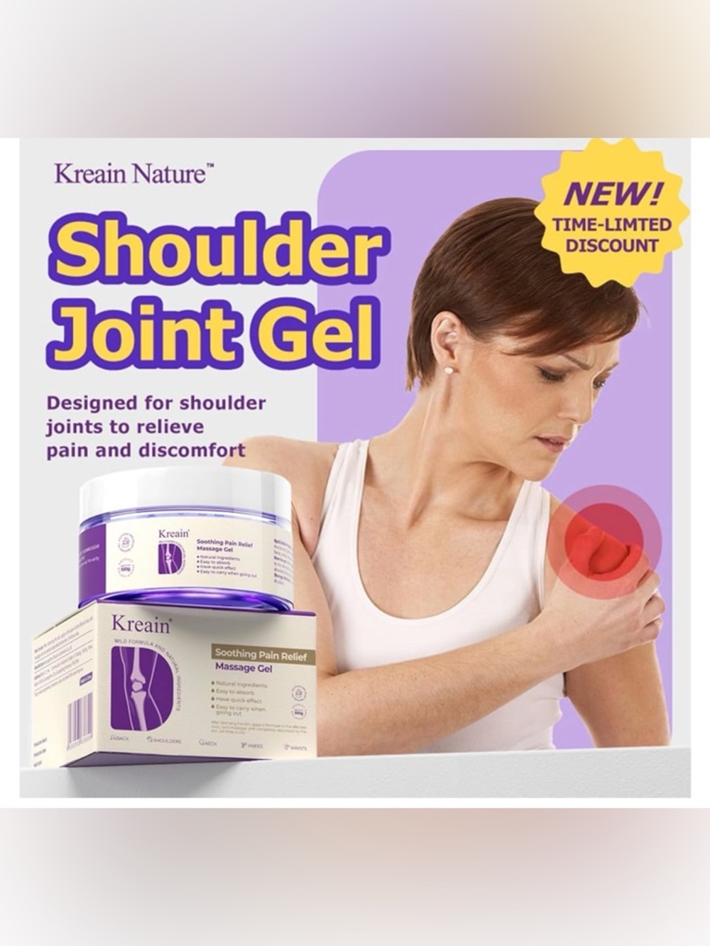 Soothing Pain Relief Massage Gel — Purple - Picture 7 of 7